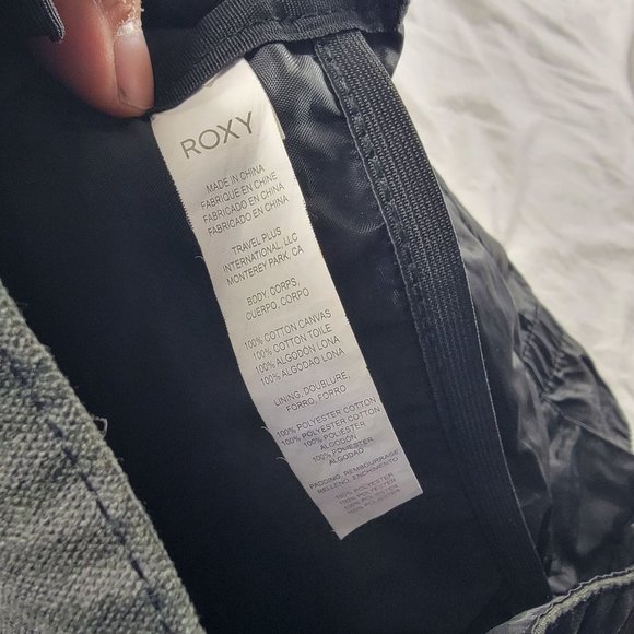 Roxy She Said Canvas Black Backpack Casual Outdoors School Going Out Travel - Picture 6 of 9